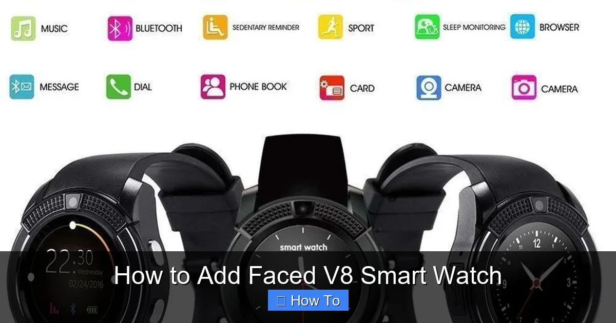 How to Add Faced V8 Smart Watch