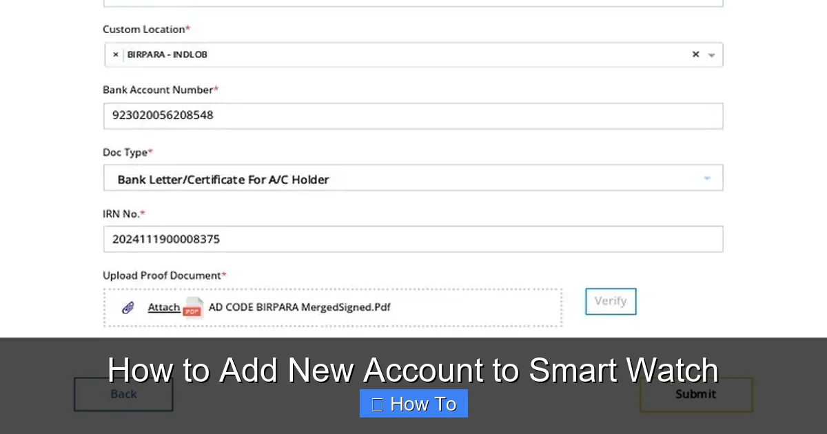 How to Add New Account to Smart Watch
