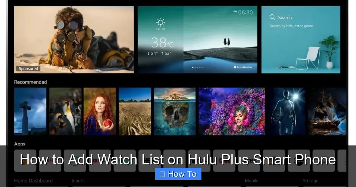 How to Add Watch List on Hulu Plus Smart Phone