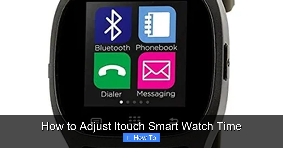 How to Adjust Itouch Smart Watch Time