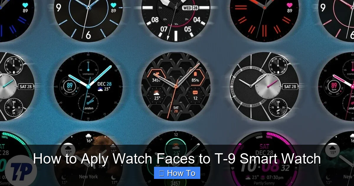 How to Aply Watch Faces to T-9 Smart Watch