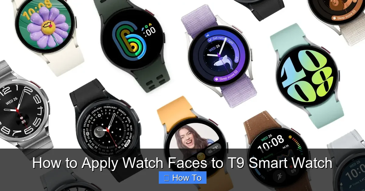 How to Apply Watch Faces to T9 Smart Watch