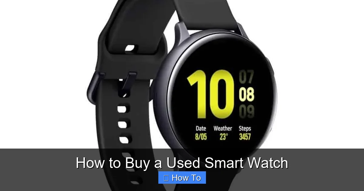 How to Buy a Used Smart Watch