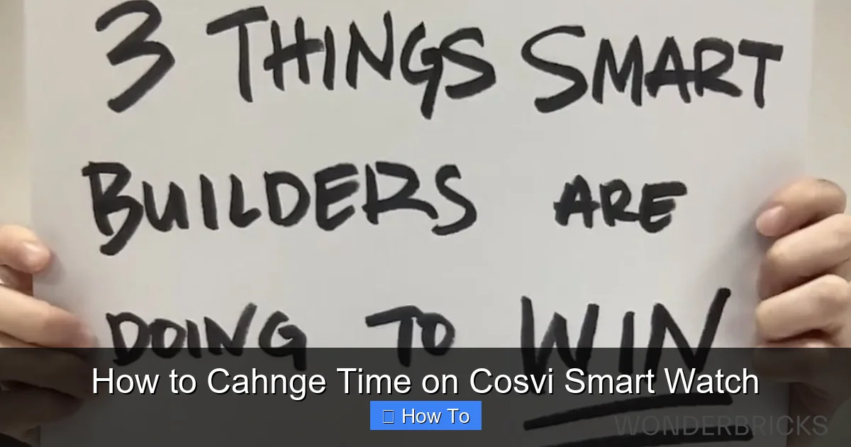 How to Cahnge Time on Cosvi Smart Watch