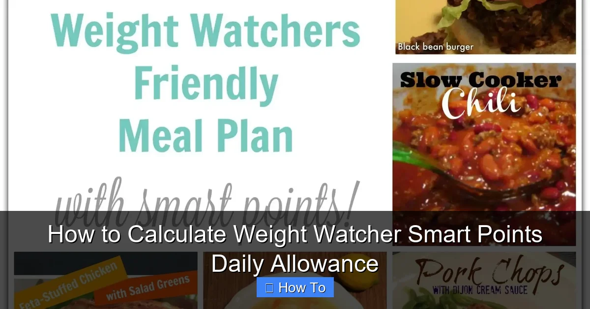 How to Calculate Weight Watcher Smart Points Daily Allowance