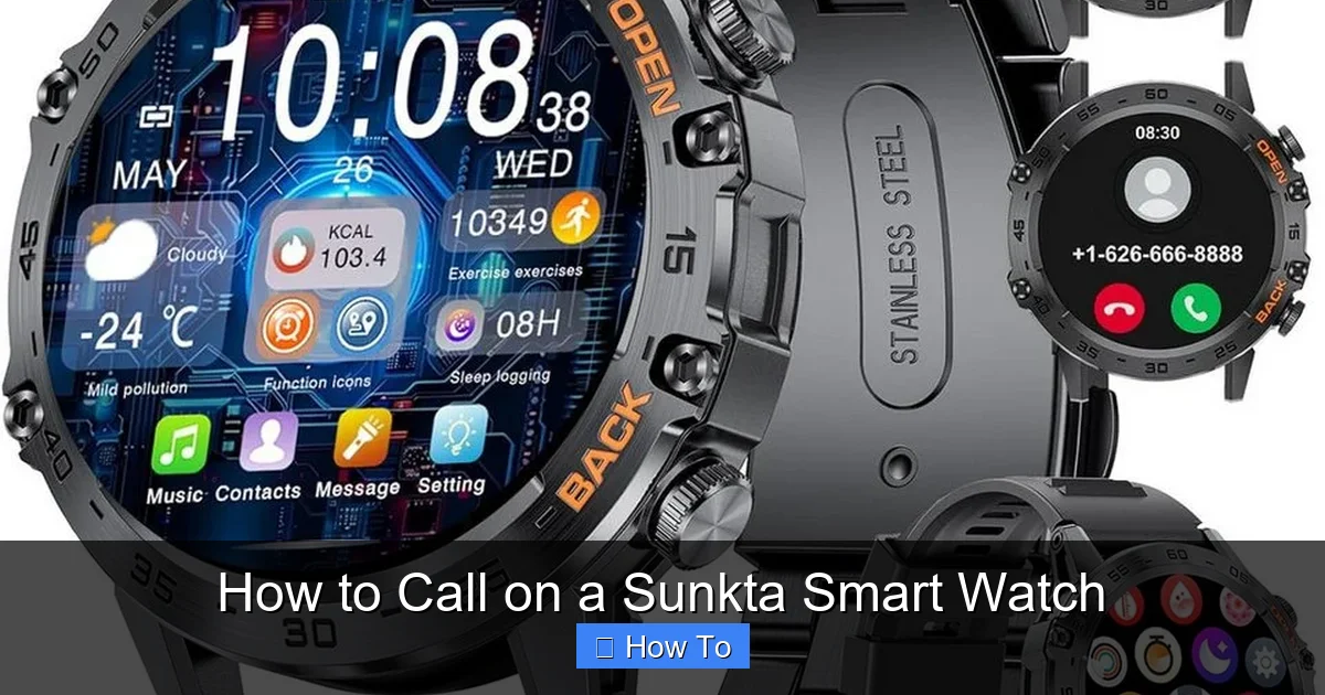 How to Call on a Sunkta Smart Watch