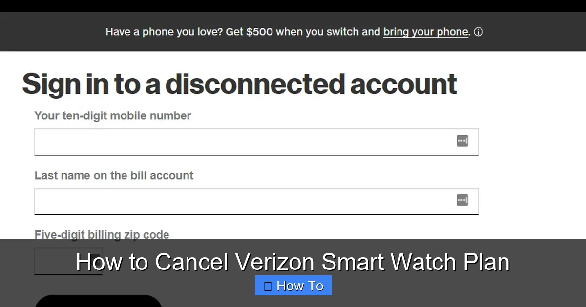 How to Cancel Verizon Smart Watch Plan