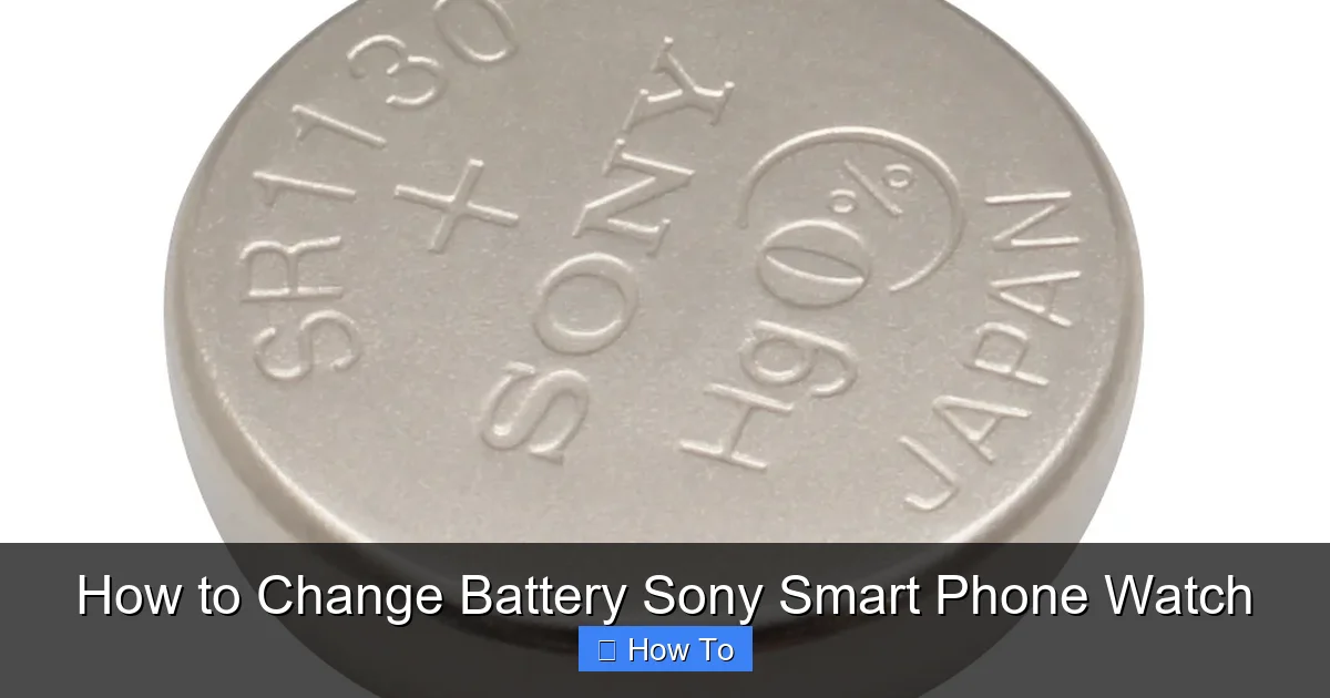 How to Change Battery Sony Smart Phone Watch
