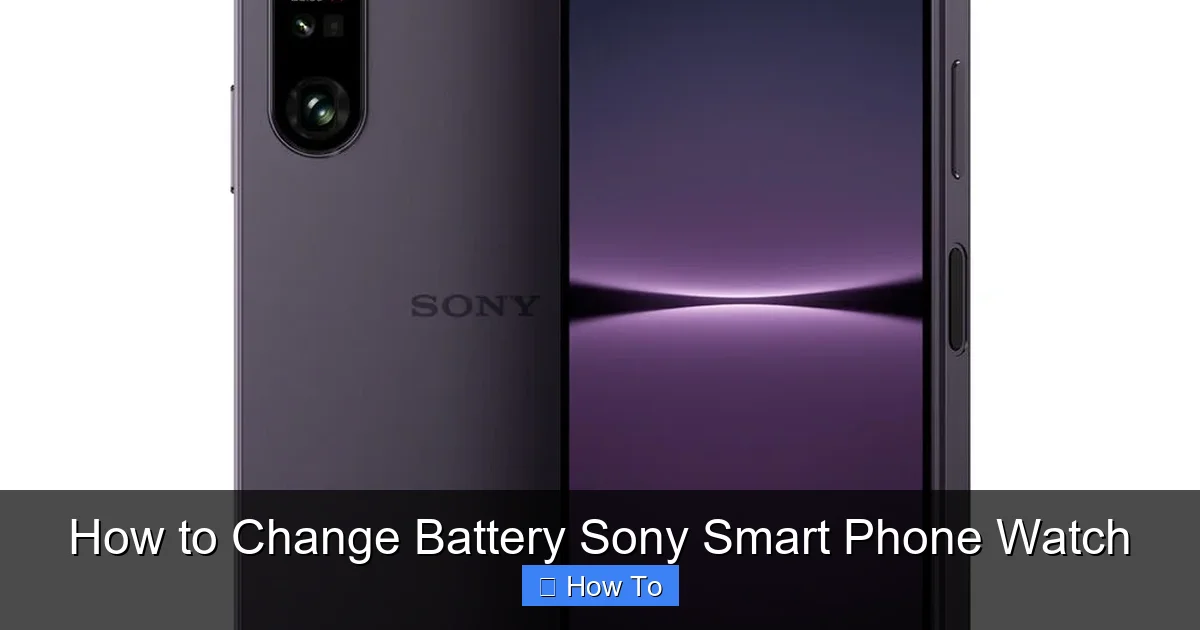 How to Change Battery Sony Smart Phone Watch