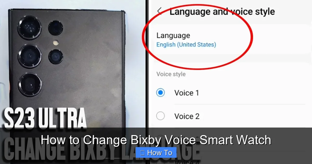 How to Change Bixby Voice Smart Watch