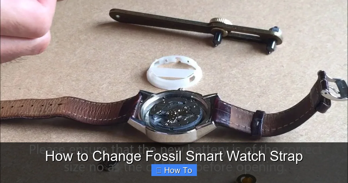 How to Change Fossil Smart Watch Strap