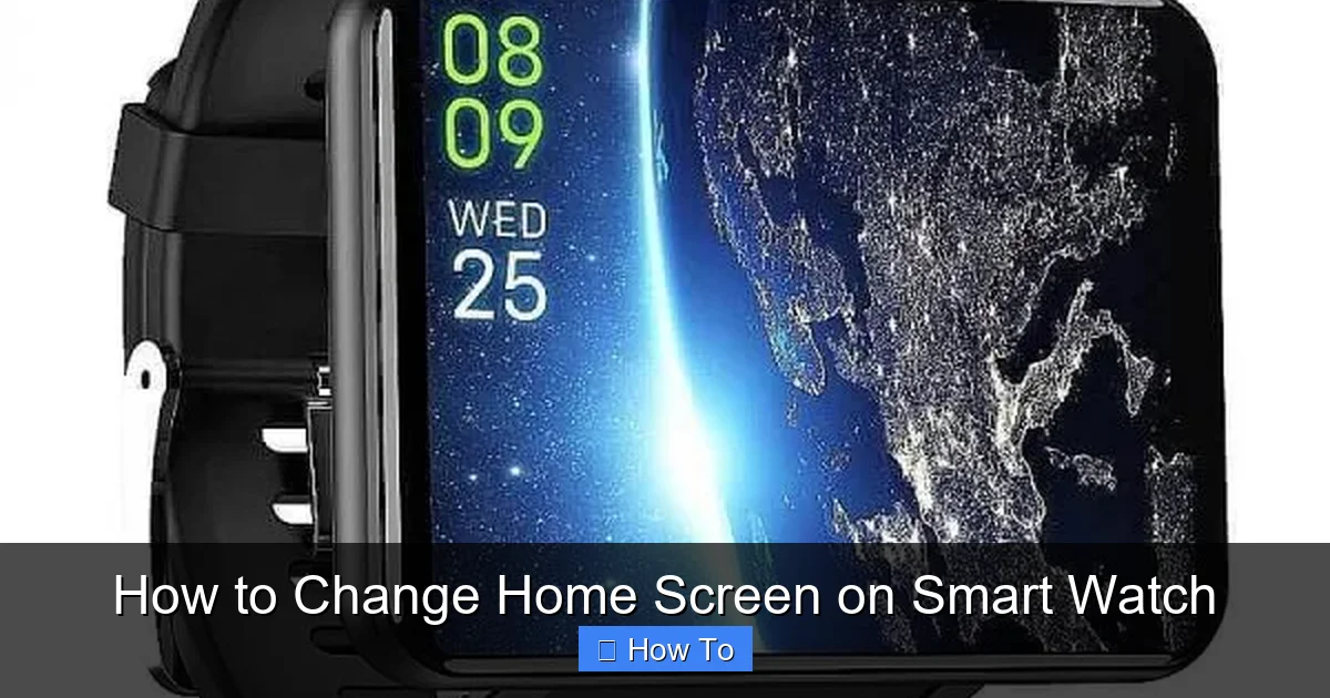 How to Change Home Screen on Smart Watch