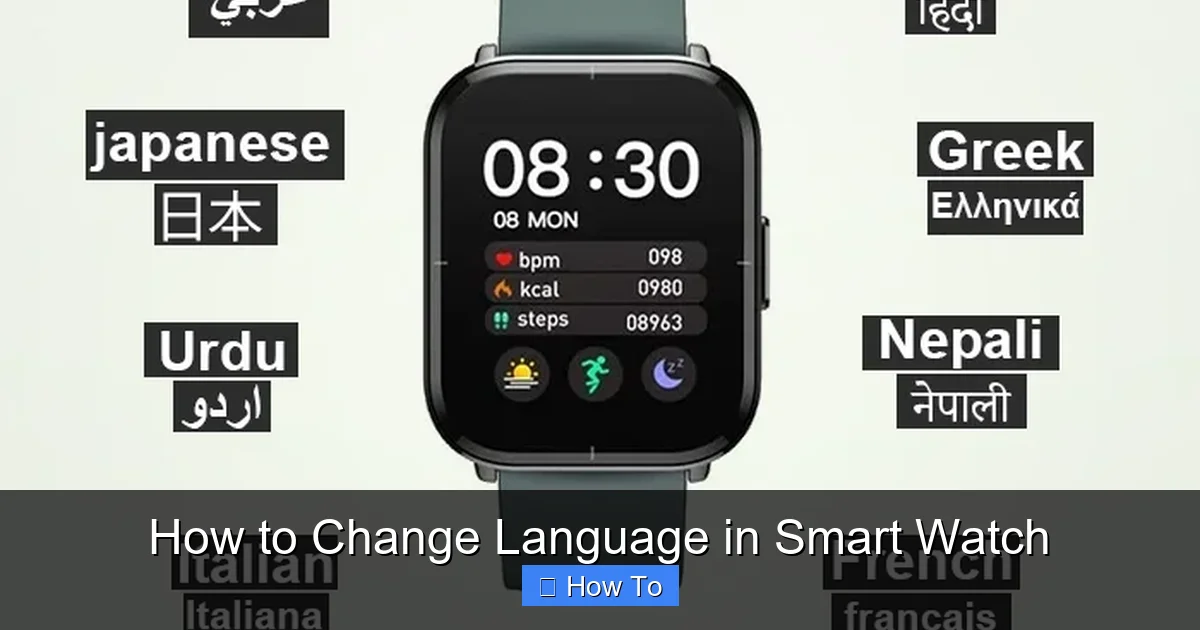 How to Change Language in Smart Watch