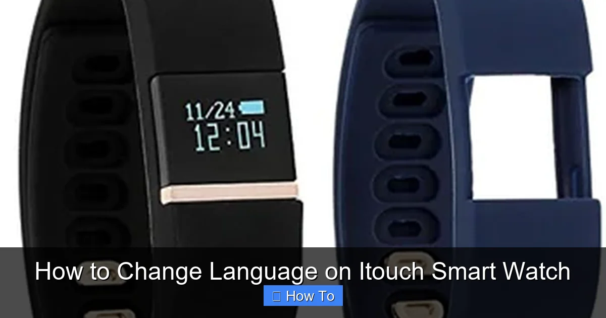 How to Change Language on Itouch Smart Watch