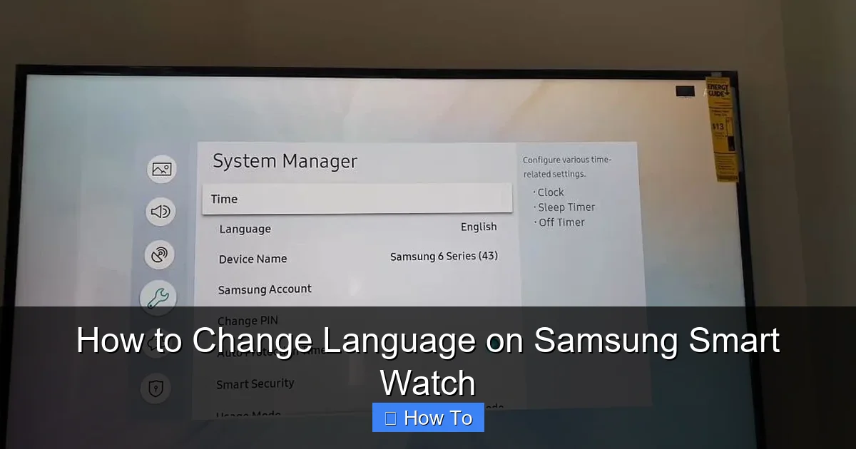 How to Change Language on Samsung Smart Watch