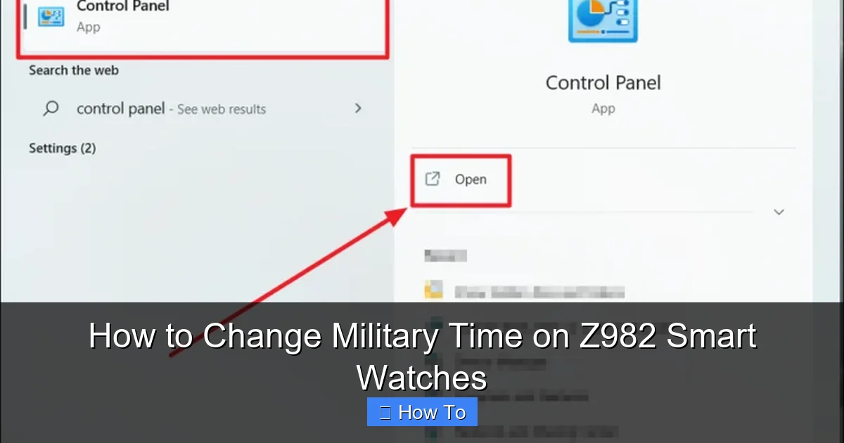 How to Change Military Time on Z982 Smart Watches