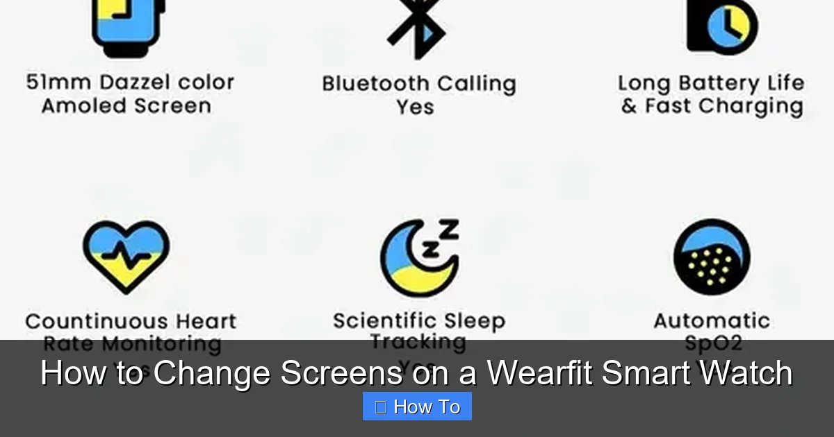 How to Change Screens on a Wearfit Smart Watch