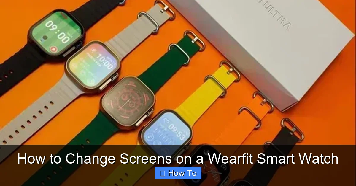 How to Change Screens on a Wearfit Smart Watch