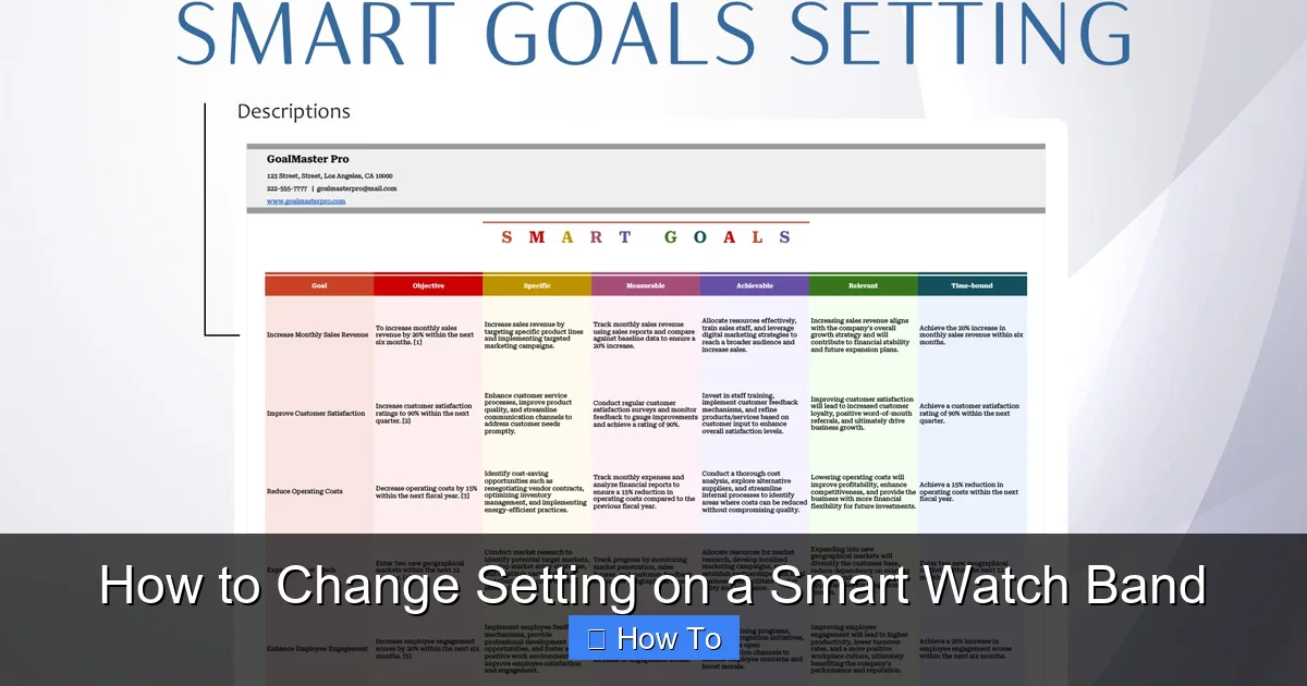 How to Change Setting on a Smart Watch Band