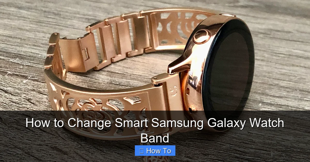 How to Change Smart Samsung Galaxy Watch Band