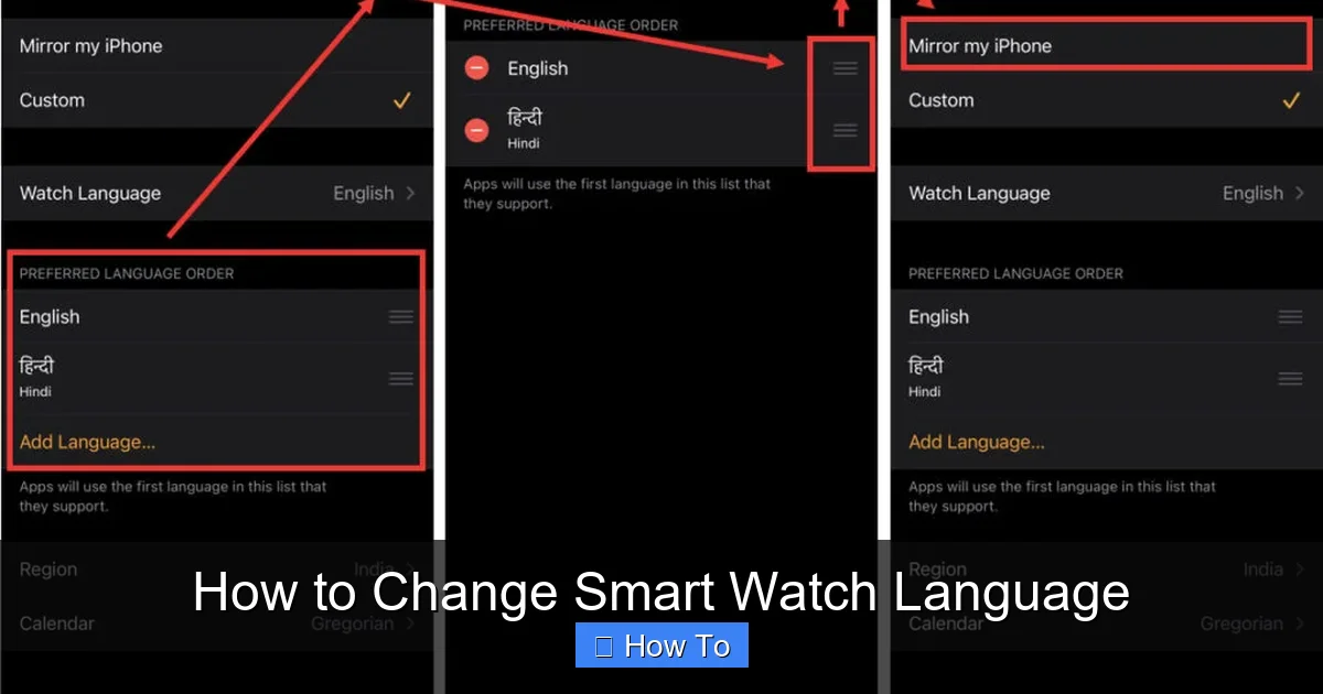 How to Change Smart Watch Language