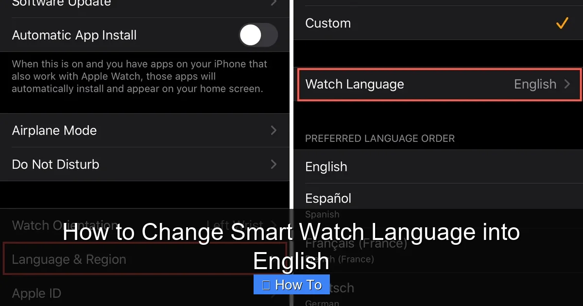 How to Change Smart Watch Language into English