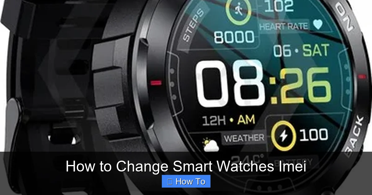 How to Change Smart Watches Imei