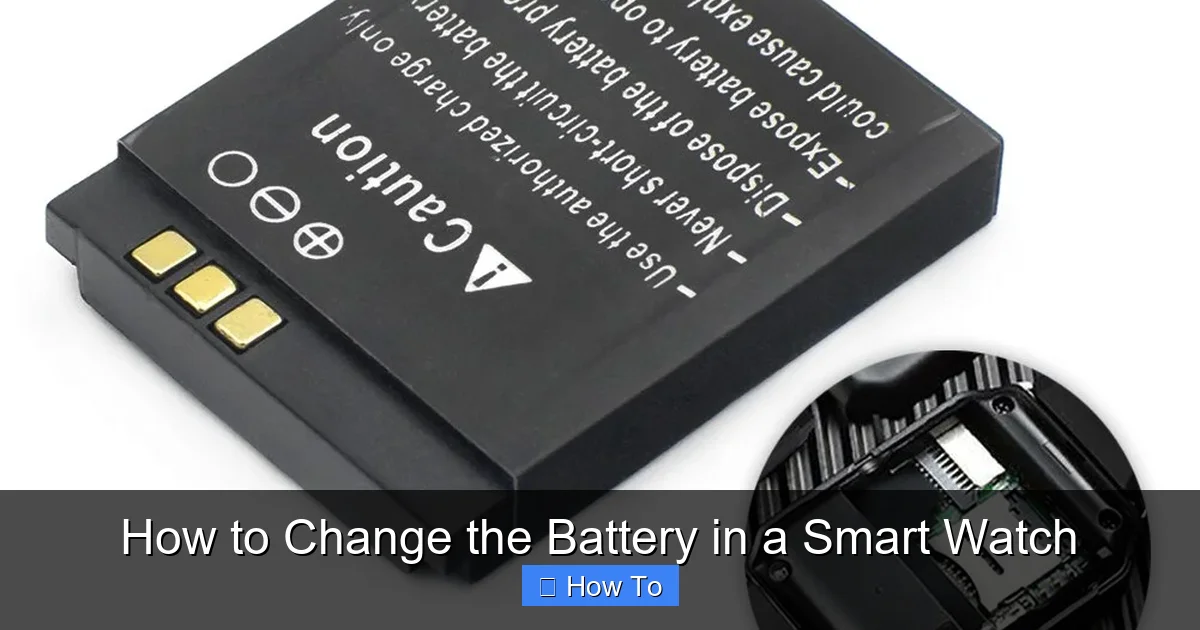How to Change the Battery in a Smart Watch