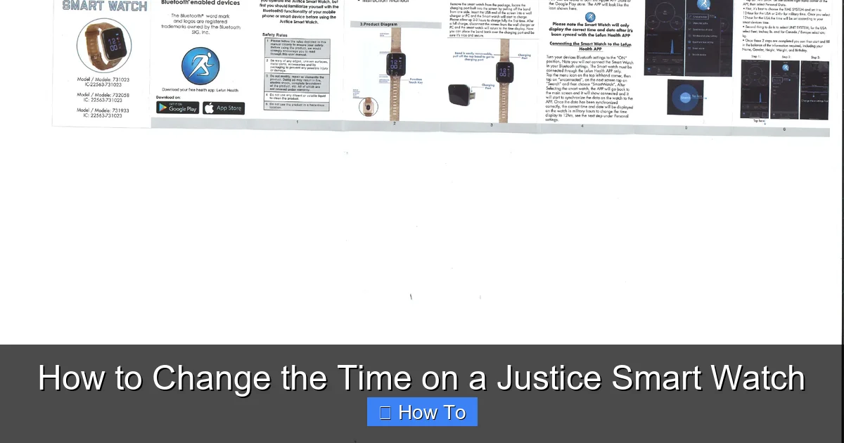 How to Change the Time on a Justice Smart Watch