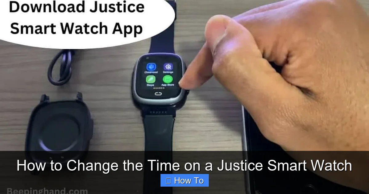 How to Change the Time on a Justice Smart Watch