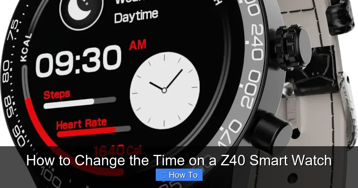 How to Change the Time on a Z40 Smart Watch