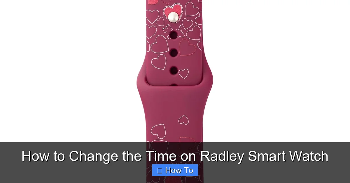 How to Change the Time on Radley Smart Watch