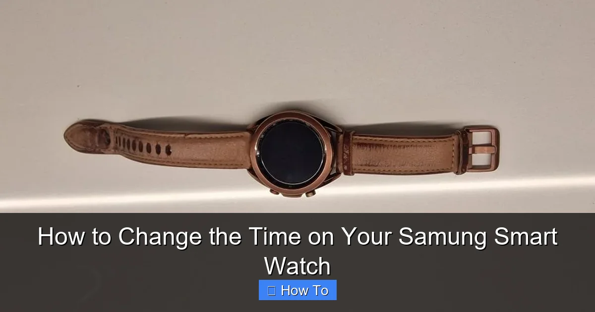 How to Change the Time on Your Samung Smart Watch