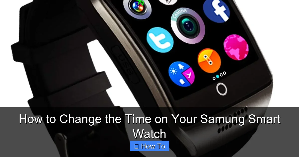 How to Change the Time on Your Samung Smart Watch