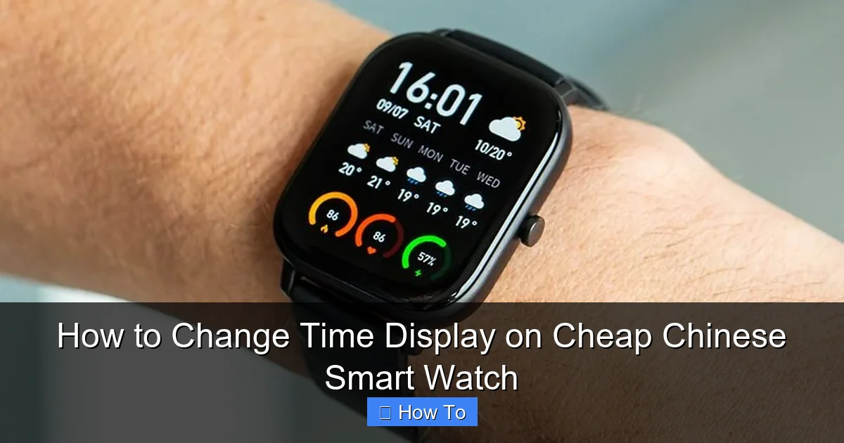 How to Change Time Display on Cheap Chinese Smart Watch