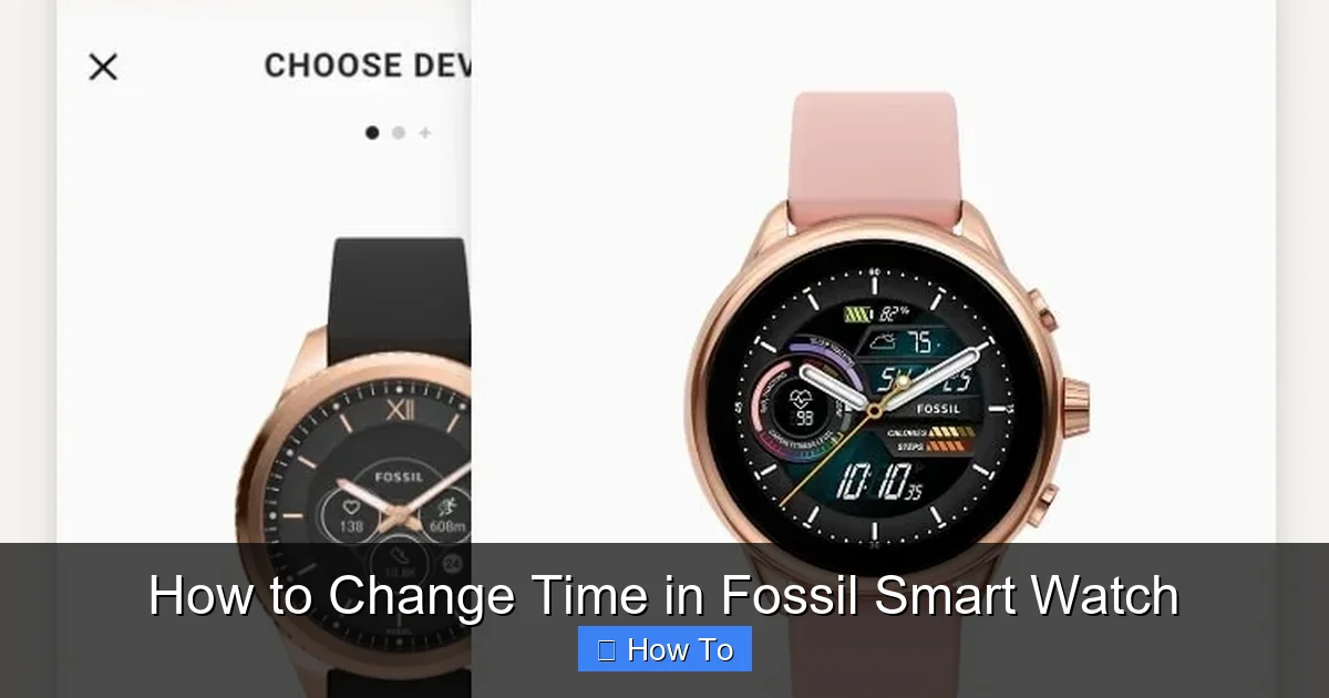 How to Change Time in Fossil Smart Watch