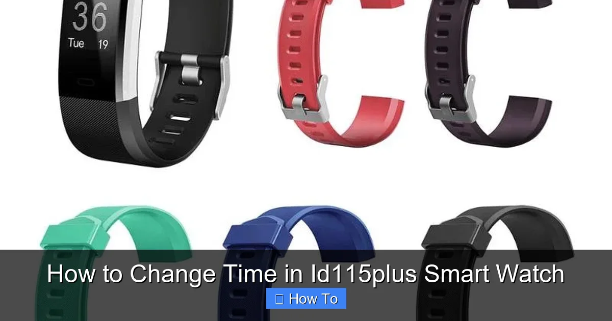 How to Change Time in Id115plus Smart Watch