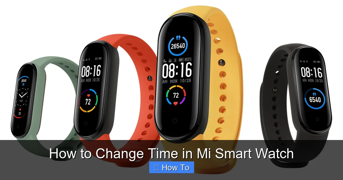How to Change Time in Mi Smart Watch