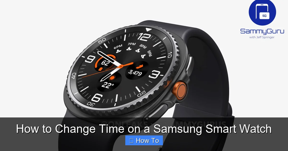 How to Change Time on a Samsung Smart Watch