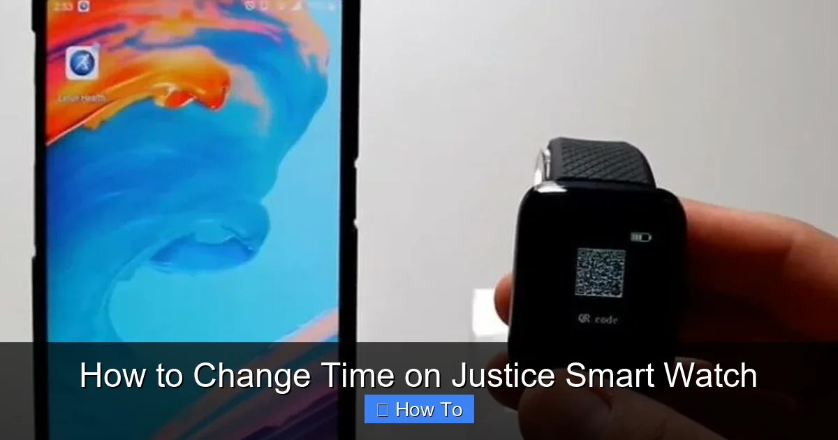 How to Change Time on Justice Smart Watch