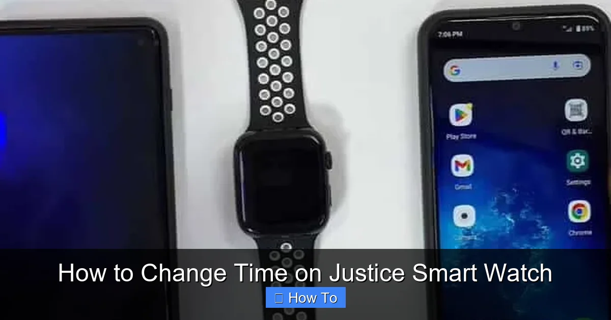How to Change Time on Justice Smart Watch