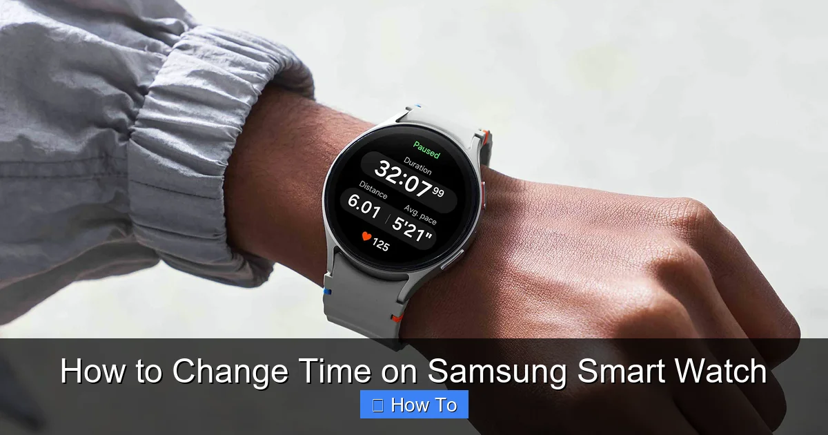 How to Change Time on Samsung Smart Watch