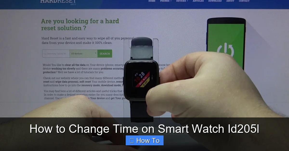 How to Change Time on Smart Watch Id205l