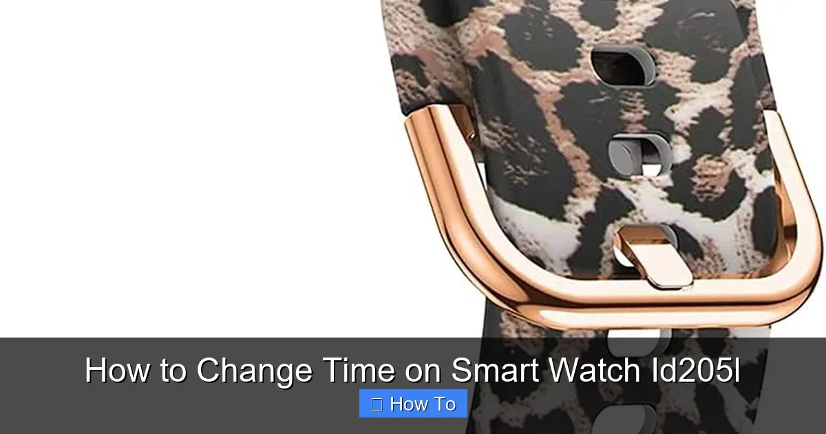 How to Change Time on Smart Watch Id205l