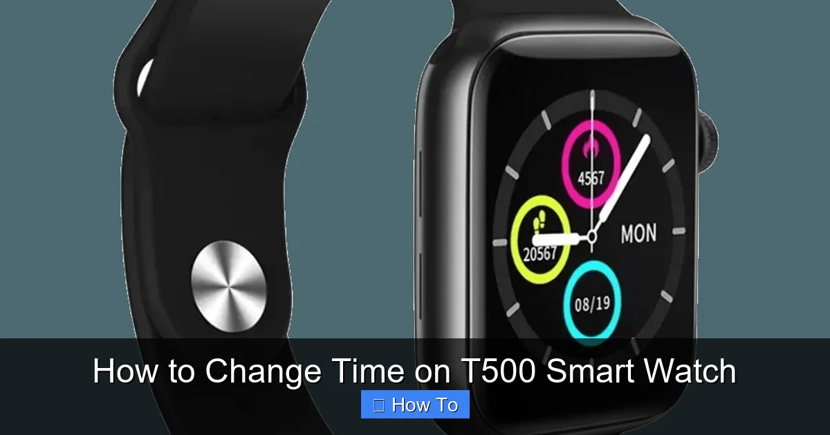How to Change Time on T500 Smart Watch