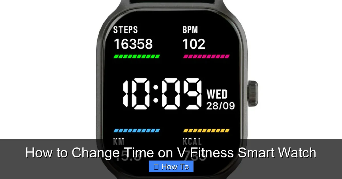 How to Change Time on V Fitness Smart Watch