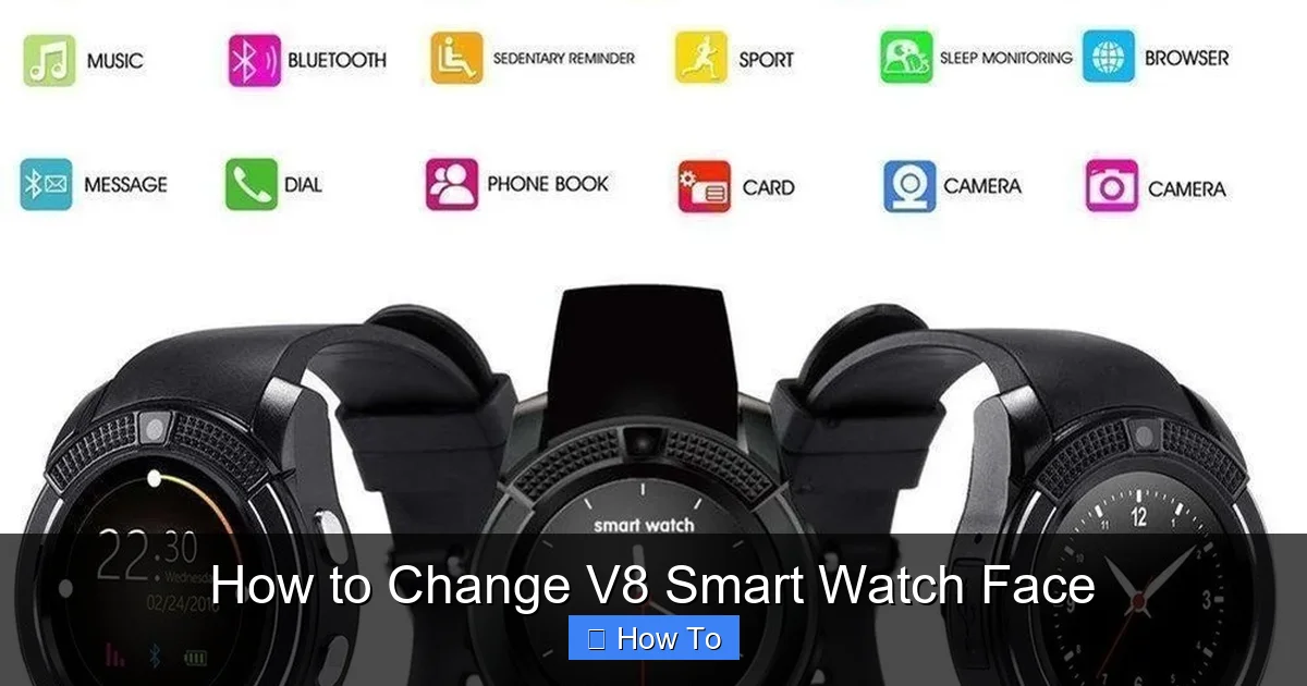 How to Change V8 Smart Watch Face