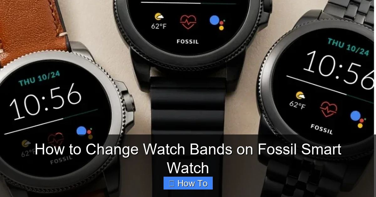 How to Change Watch Bands on Fossil Smart Watch