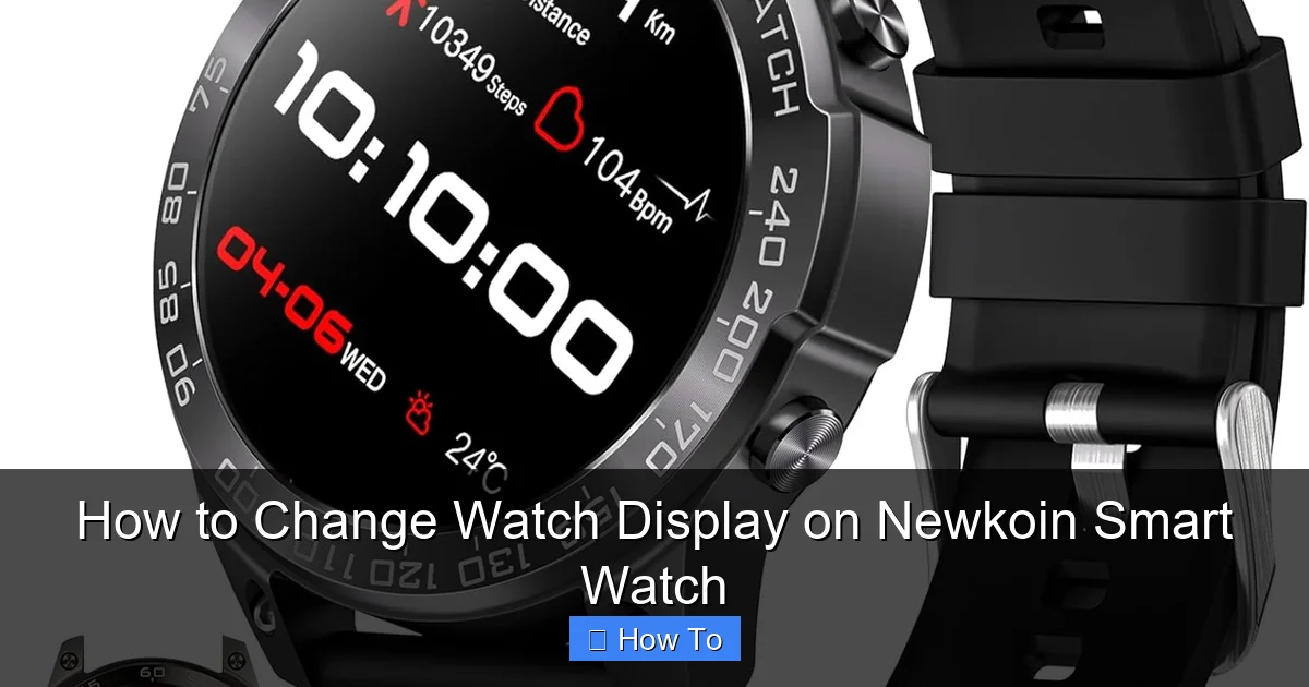 How to Change Watch Display on Newkoin Smart Watch