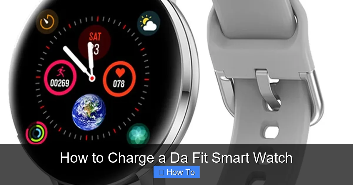 How to Charge a Da Fit Smart Watch